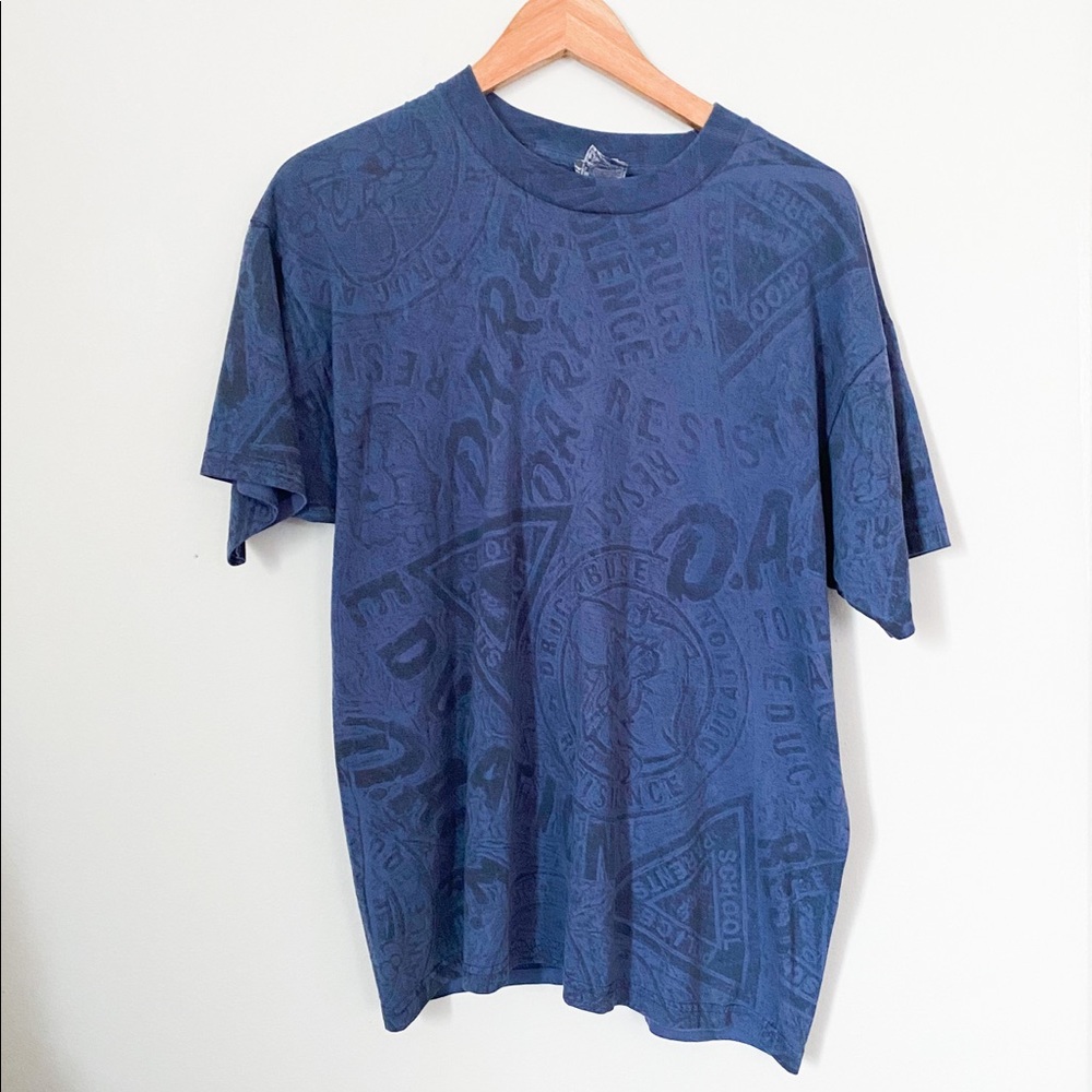90’s D.A.R.E. all-over print tee